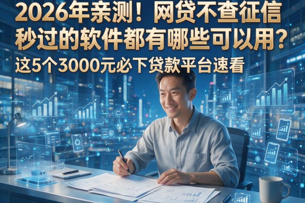 2026年亲测!网贷不查征信秒过的软件都有哪些可以用?这5个3000元必下贷款平台速看