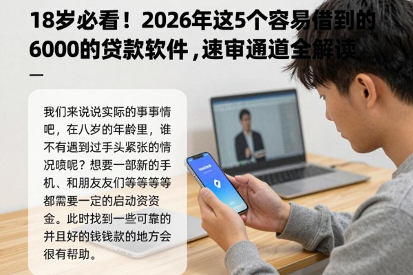 18岁必看！2026年这5个容易借到6000的贷款软件，火速审批通道全解读