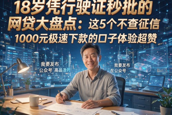 18岁凭行驶证秒批的网贷大盘点:这5个不查征信、1000元极速下款的口子体验超赞