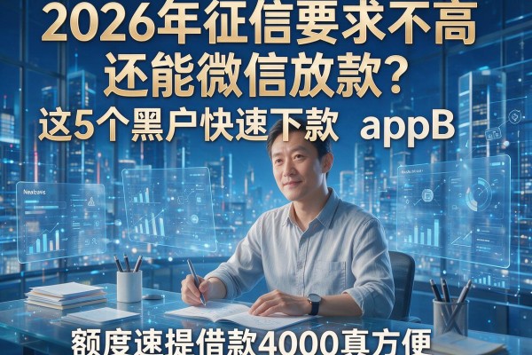 2026年征信要求不高还能微信放款？这5个黑户快速下款appB，额度速提借款4000真方便