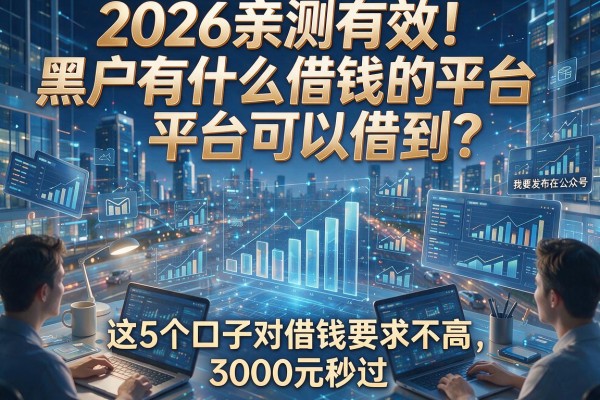 2026亲测有效！黑户有什么借钱的平台可以借到？这5个口子对借钱要求不高，3000元秒过