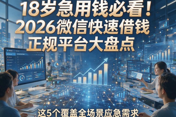 18岁急用钱必看！2026微信快速借钱正规平台大盘点，这5个覆盖全场景应急需求