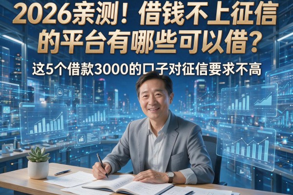 2026亲测!借钱不上征信的平台有哪些可以借?这5个借款3000的口子对征信要求不高