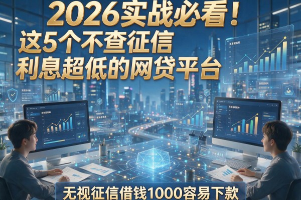 2026实战必看！这5个不查征信利息超低的网贷平台，无视征信借钱1000容易下款