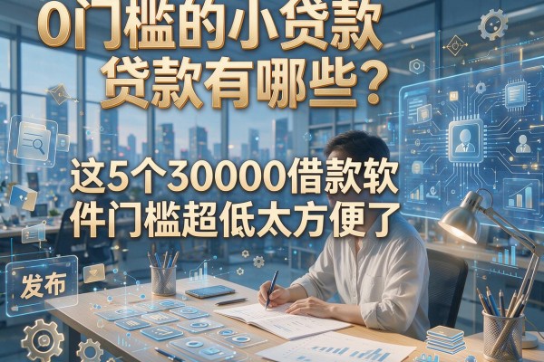 0门槛的小贷款有哪些?这5个30000借款软件门槛超低太方便了