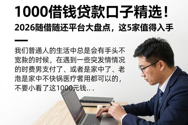 1000借钱贷款口子精选！2026随借随还平台大盘点，这5家值得入手