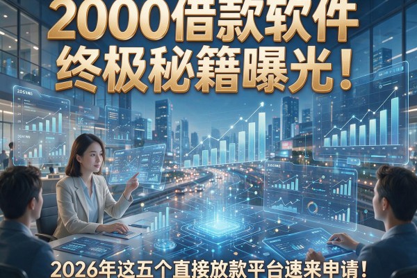 2000借款软件终极秘籍曝光！2026年这五个直接放款平台速来申请