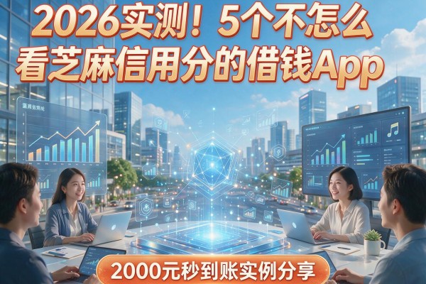 2026实测！5个不怎么看芝麻信用分的借钱App，2000元秒到账实例分享