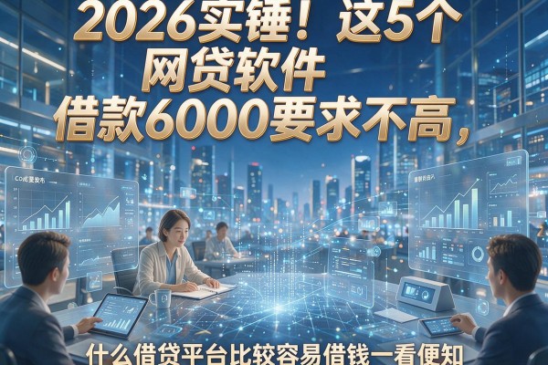 2026实锤！这5个网贷软件借款6000要求不高，什么借贷平台比较容易借钱一看便知