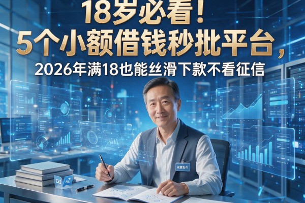 18岁必看!5个小额借钱秒批平台,2026年满18也能丝滑下款不看征信