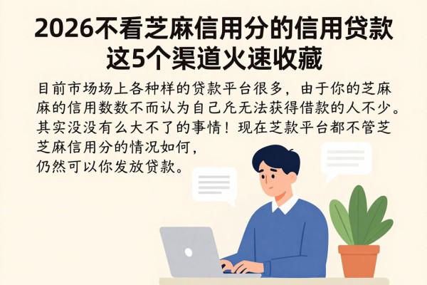 2026不看芝麻信用分的信用贷款,这5个渠道火速收藏!