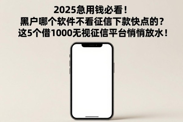 2025急用钱必看!黑户哪个软件不看征信下款快点的?这5个借1000无视征信平台悄悄放水!