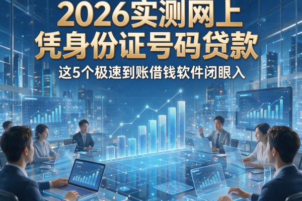 2026实测网上凭身份证号码贷款，这5个极速到账借钱软件闭眼入