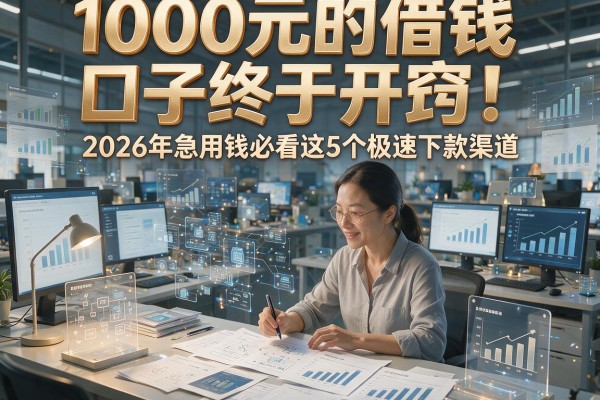 1000元的借钱口子终于开窍！2026年急用钱必看这5个极速下款渠道