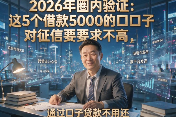 2026年圈内验证：这5个借款5000的口子对征信要求不高，通过口子贷款不用还？