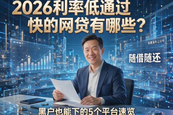 2026利率低通过快的网贷有哪些?随借随还、黑户也能下的5个平台速览!