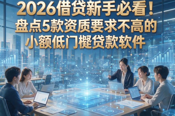 2026借贷新手必看！盘点5款资质要求不高的小额低门槛贷款软件