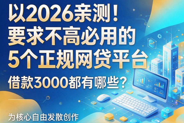 2026亲测!要求不高必用的5个正规网贷平台,借款3000都有哪些?