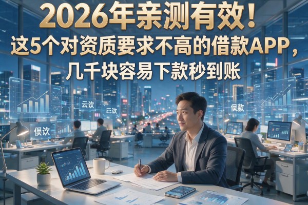 2026年亲测有效！这5个对资质要求不高的借款APP，几千块容易下款秒到账