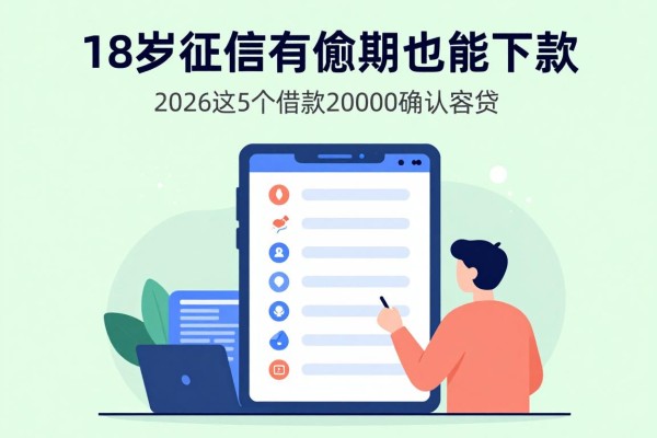 18岁征信有逾期也能下款!2026这5个借款2000的软件确认容易贷