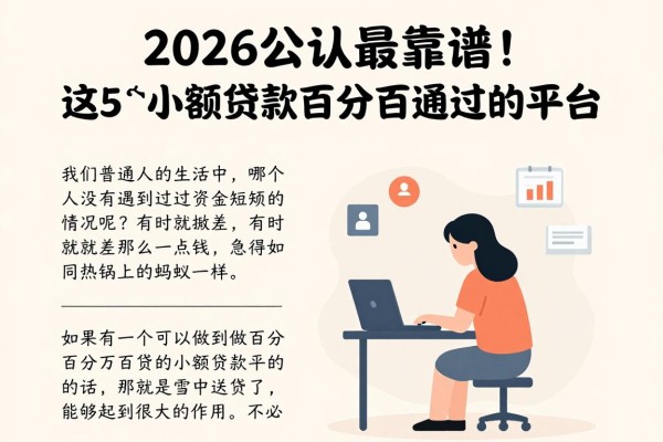 2026公认最靠谱！这5个小额贷款百分百通过的平台，用过都满意