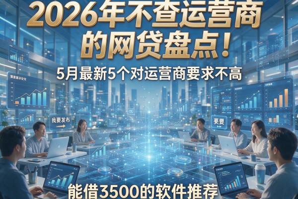 2026年不查运营商的网贷盘点！5月最新5个对运营商要求不高、能借3500的软件推荐