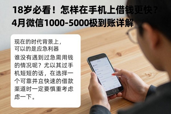 18岁必看！怎样在手机上借钱更快？4月微信1000-5000极速到账详解