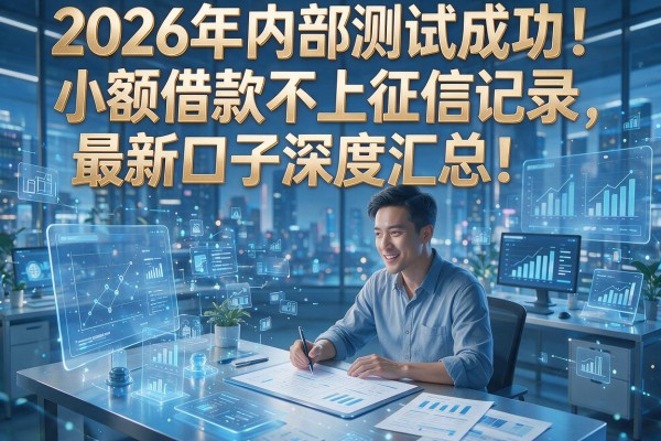 2026年内部测试成功!小额借款不上征信记录,最新口子深度汇总!