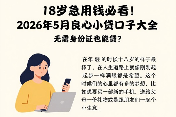 18岁急用钱必看！2026年5月良心小贷口子大全，无需身份证也能贷？
