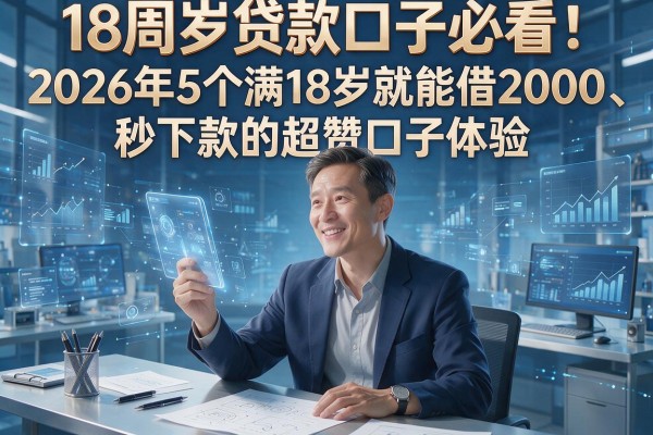 18周岁贷款口子必看：2026年5个满18岁就能借2000、秒下款的超赞口子体验