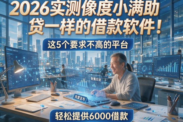 2026实测像度小满助贷一样的借款软件!这5个要求不高的平台,轻松提供6000借款