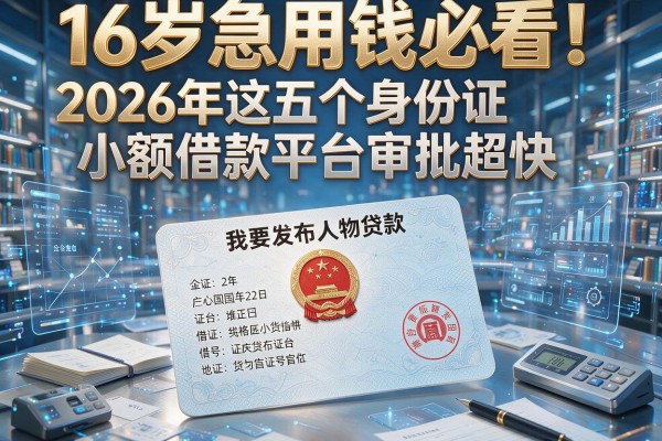 16岁急用钱必看！2026年这五个身份证小额借款平台审批超快