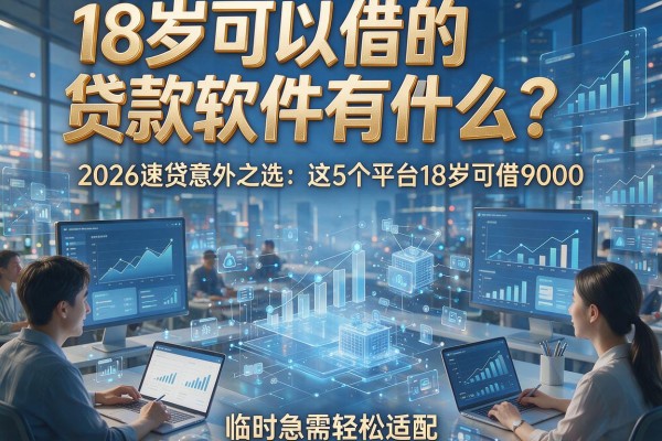 18岁可以借的贷款软件有什么？2026速贷意外之选：这5个平台18岁可借9000，临时急需轻松适配