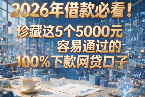 2026年借款必看!珍藏这5个5000元容易通过的100%下款网贷口子