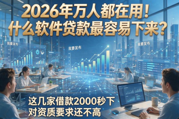 2026年万人都在用！什么软件贷款最容易下来？这几家借款2000秒下，对资质要求还不高