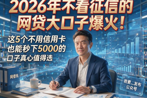 2026年不看征信的网贷大口子爆火!这5个不用信用卡也能秒下5000的口子真心值得选