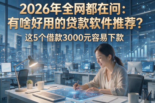 2026年全网都在问：有啥好用的贷款软件推荐？这5个借款3000元容易下款！