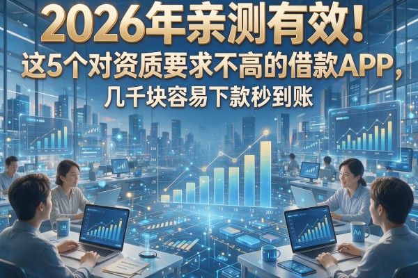 2026年亲测有效!这5个对资质要求不高的借款APP,几千块容易下款秒到账