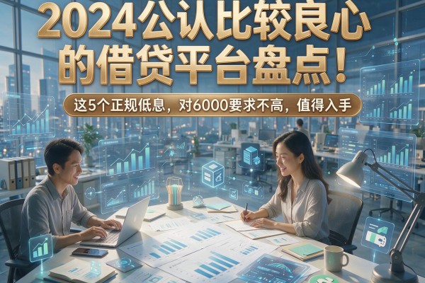 2024公认比较良心的借贷平台盘点！这5个正规低息、对6000要求不高，值得入手