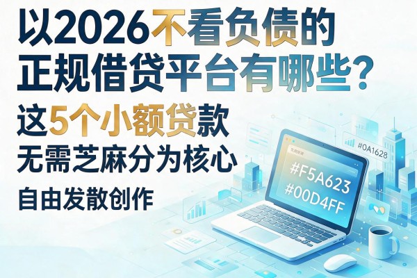 2026不看负债的正规借贷平台有哪些？这5个小额贷款无需芝麻分