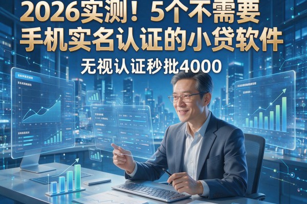 2026实测!5个不需要手机实名认证的小贷软件,无视认证秒批4000