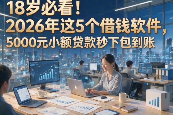 18岁必看！2026年这5个借钱软件，5000元小额贷款秒下包到账