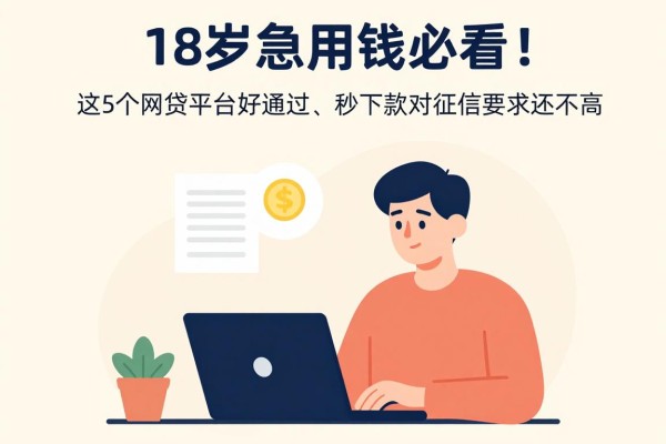 18岁急用钱必看!这5个网贷平台好通过、秒下款,对征信要求还不高