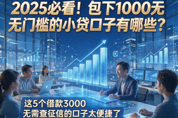 2025必看!包下1000无门槛的小贷口子有哪些?这5个借款3000无需查征信的口子太便捷了