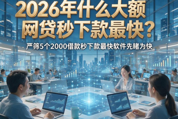2026年什么大额网贷秒下款最快?严筛5个2000借款秒下款最快软件先睹为快!