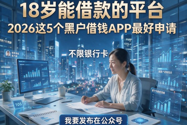 18岁能借款的平台不限银行卡,2026这5个黑户借钱APP最好申请!