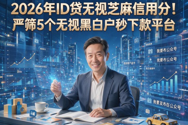 2026年ID贷无视芝麻信用分!严筛5个无视黑白户秒下款平台