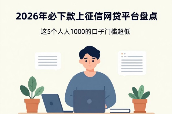 2026年必下款的上征信网贷平台盘点,这5个人人1000的口子门槛超低!