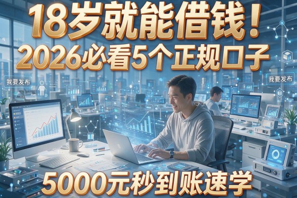 18岁就能借钱！2026必看5个正规口子，5000元秒到账速学