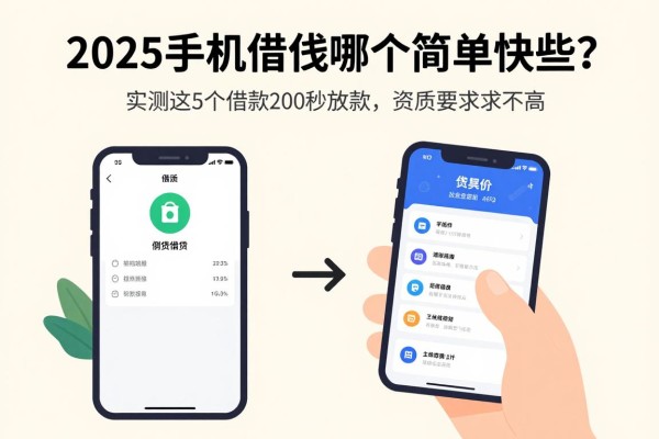 2025手机借钱哪个简单快些？实测这5个借款2000秒放款、对资质要求不高的APP
